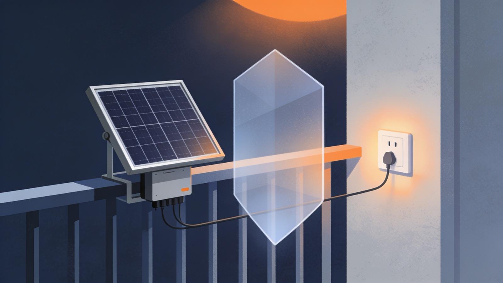 Illustration for Is Plug-In Solar Safe? The Evidence, Risk by Risk