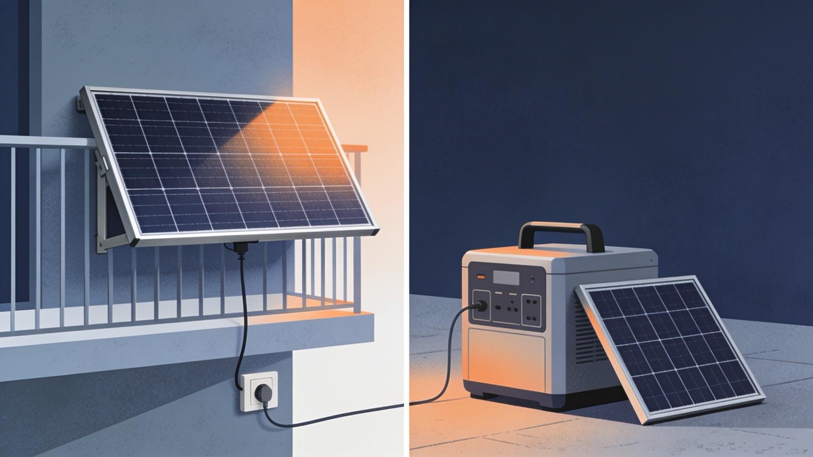 Illustration for Plug-In Solar vs Solar Generator: Which One Do You Need?