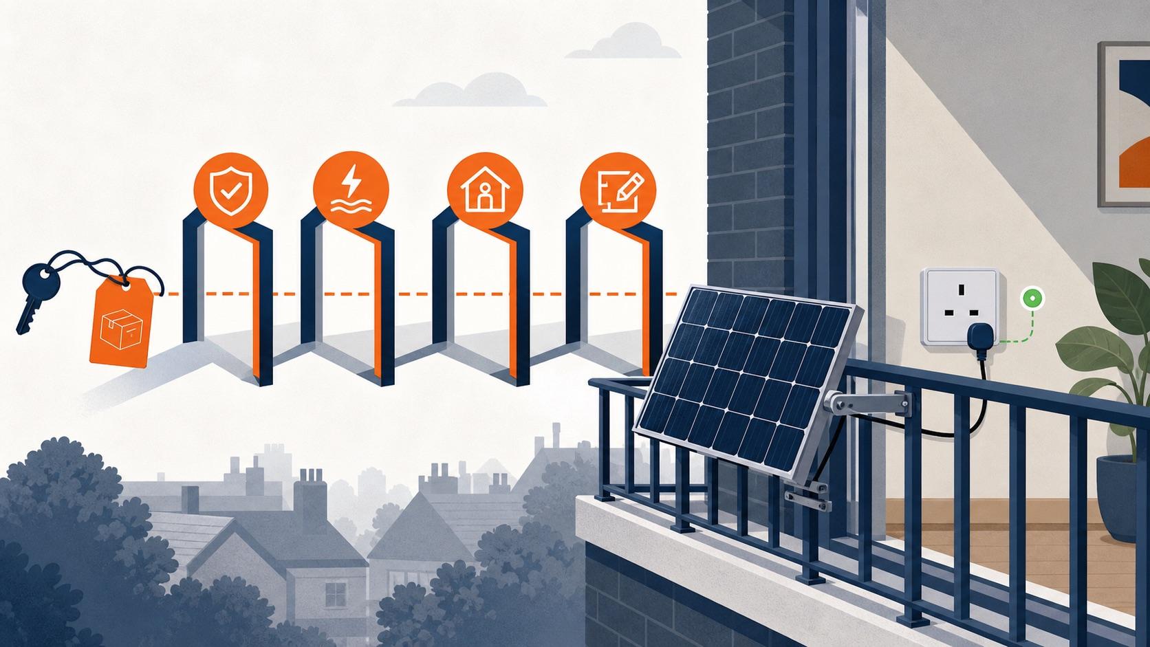 UK Plug-In Solar for Renters: Permission Guide — illustration