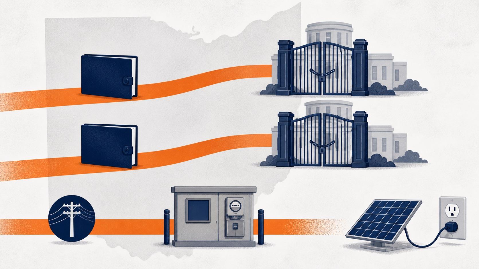 Ohio companion plug-in solar bills stopped at separate committee gates above the current utility route